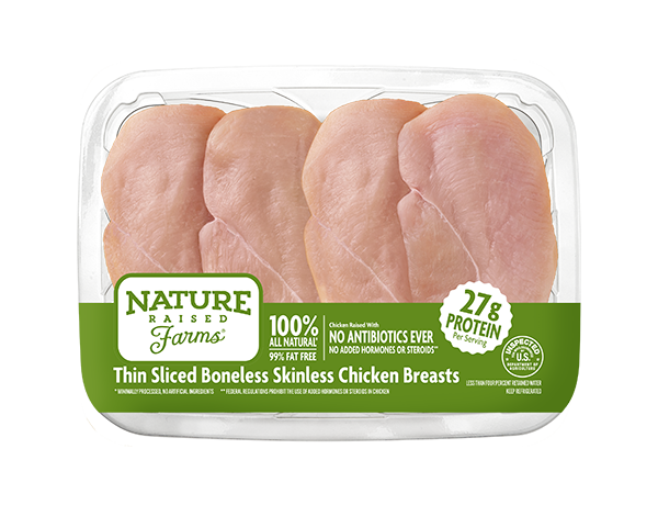 Nature Raised Farms thin sliced chicken breast
